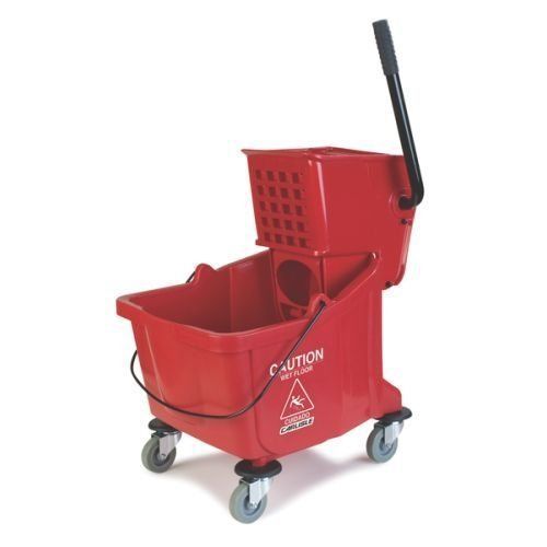Carlisle 3690405 mop bucket with side press wringer  polyethylene  35-qt. capaci for sale