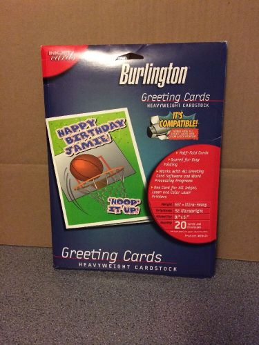 New Burlington Inkjet Greeting Cards Heavyweight Cardstock 20 Pack