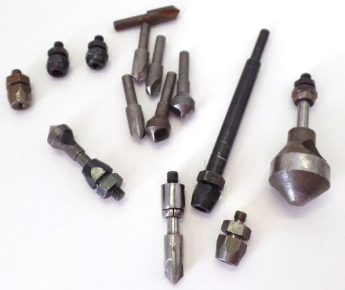 18 pc drill collet and deburring aircraft tool lot for sale