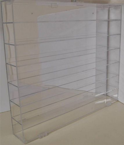 ACRYLIC LUCITE  COUNTERTOP STORE DISPLAY CASE W 7 SHELVES -  24 L x 28 W x 4D