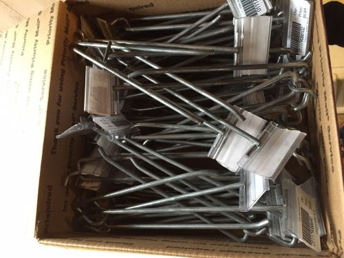 Commercial Peg Board Hooks With Price Tag Mount - 8&#034; Lot of 50