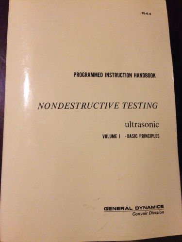 Nondestructive Testing Instruction Handbook Ultrasonic Testing UT NDT inspection