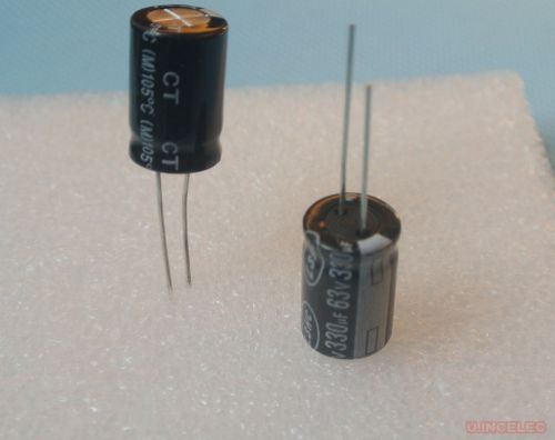 330uf 63v electrolytic capacitor 105degc 2000hours ls x12pcs for sale