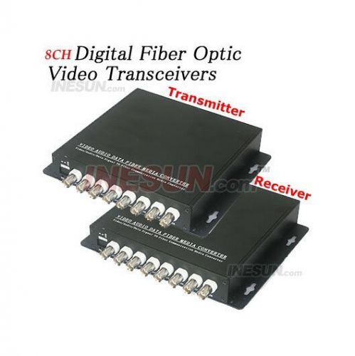 8CH Video Digital Optical Transmitter and Receiver Fiber Media converter 1310nm