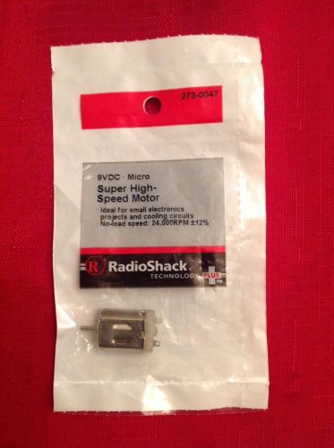 9VDC Micro Super High Speed Motor #273-0047, Radio Shack