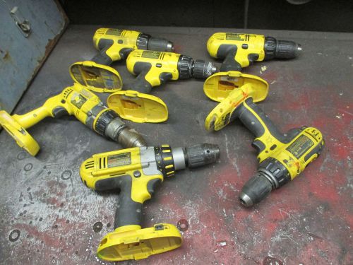 6 dewalt - 3/dc 970 -1/dc 720-1/dc 925  18 vt cordless 1/2&#034;  hammer drills for sale