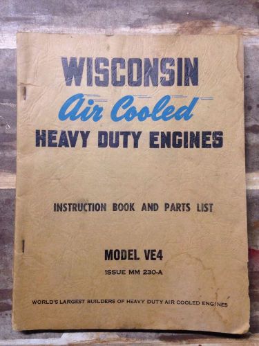 Wisconsin Air Cooled VE4 Owners Manual Original