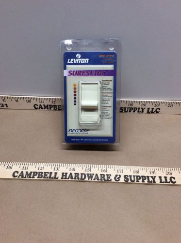 Leviton 608-6631-pa  single pole sureslide 600w incandescent slide dimmer/almond for sale