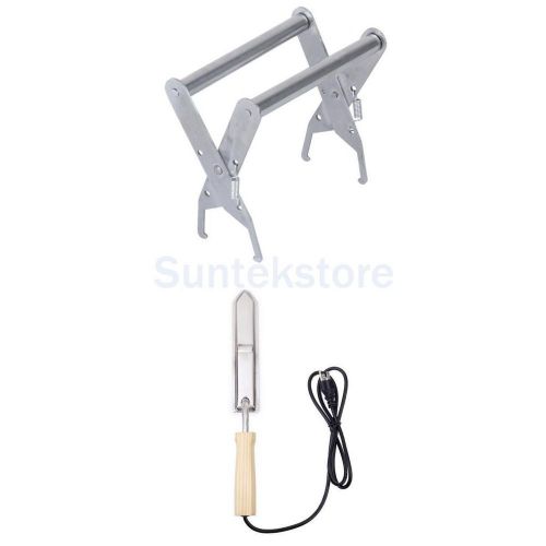 US Plug Electric Scraping Honey Uncapping Hot Knife+Beekeeping Capture Grip Tool
