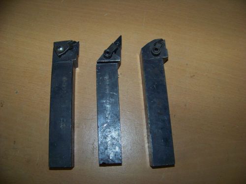 LOT OF 3 INDEXABLE LATHE TOOL HOLDERS SHAPING TOOLS KENNAMETAL VALENITE