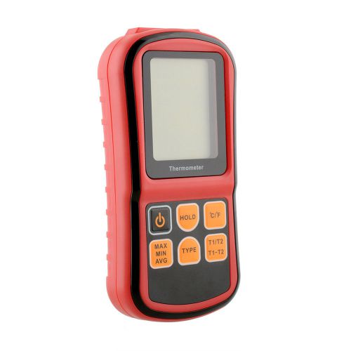 new Portable 2-Channel Thermocouple Thermometer detector meter -250~1767°C