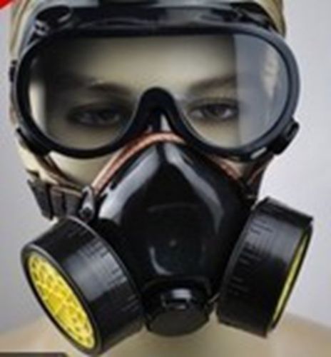 New spray paint twin cartridge respirator mask/goggles paint kit fumes kept out for sale