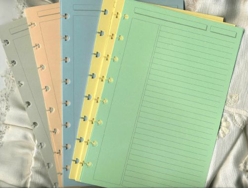 By Levenger-approx. 270+ Circa Multicolor Anno. Ruled Refill Sheets - JUNIOR-NEW