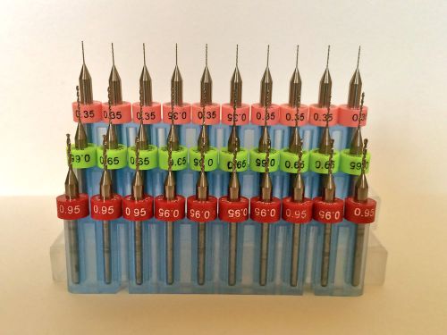 30pcs, (10pcs Each,3 Metric Sizes), New Micro Carbide Drill Bits.
