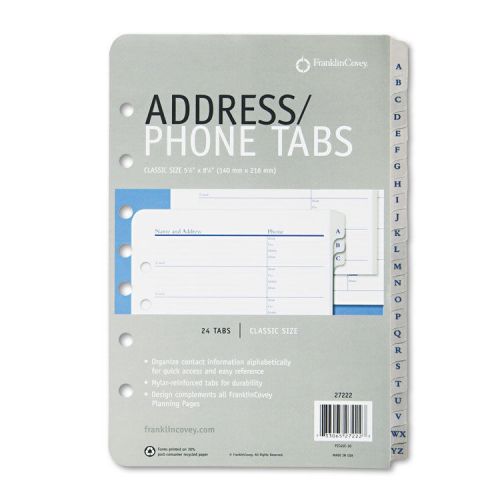 FranklinCovey Address/Phone Refill for Organizer, A-Z Tabs, 5-1/2 x 8-1/2