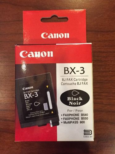 Canon BX-3 BJ Fax Cartridge Black For Faxphone B540 B550 MultiPASS 800 NEW