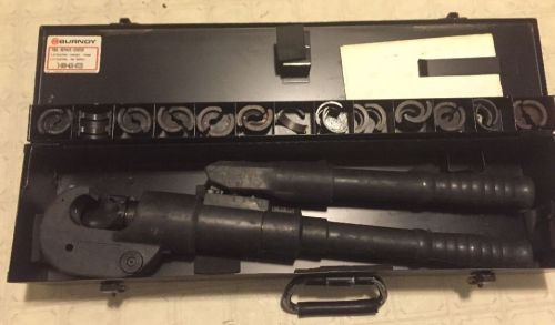 Burndy, y-750, 750 revolver hypress, hydraulic crimper w/ 8 dies, working, used for sale