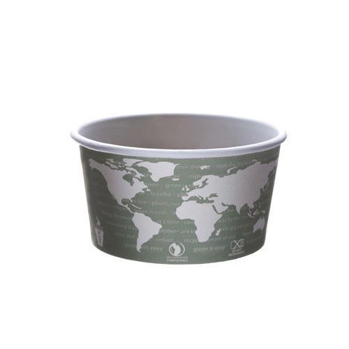 Eco-Products, Inc World Art PLA-Lined Soup Containers in Gray / White