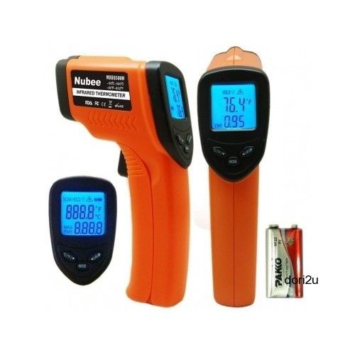 Thermometer nubee non contact infrared ir thermometer, orange/black for sale