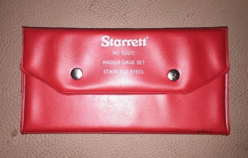 Starrett Radius Gauge Set No. S167C in Original Case