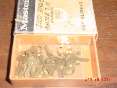 Locksmith nos 16 key blanks vintage lot master originals 1092b padlock lock for sale