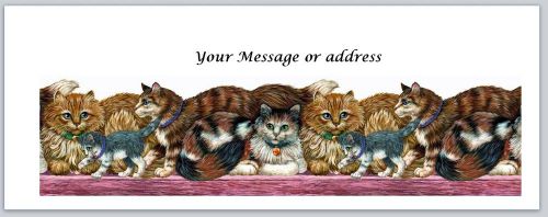 30 Personalized Return Address Labels Cats Buy 3 get 1 free (ct240)