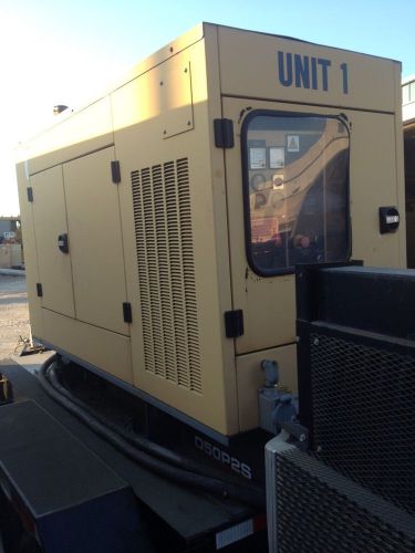 2002 caterpillar / olympian 50 kw genset on trailer, single phase, reconnectable for sale