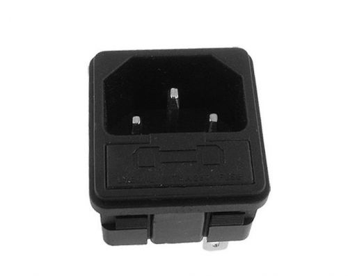 3p iec 320 c14 inlet male power plug socket w fuse holder for sale
