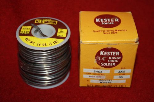 Kester Rosin Core Solder 44 .093 SN63 1lb roll