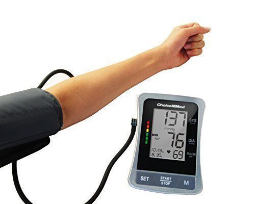 ChoiceMMed Auto Digital Upper Arm Type Blood Pressure Monitor with Color Code In