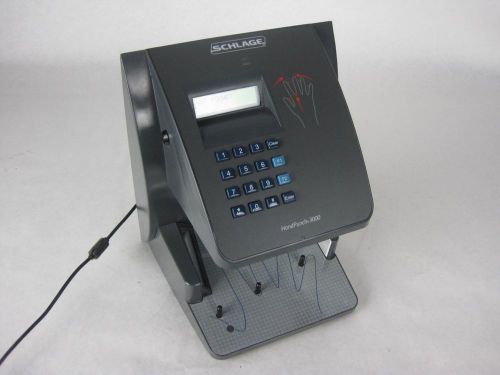 Ingersoll SCHLAGE Rand HP-3000 Biometric Hand Scanner Time Clock + Ethernet Card