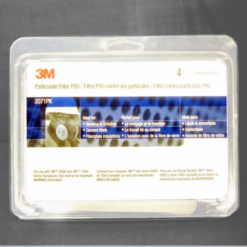 P95 particulate filter 3m 2071pk ( qty 4 ) for 5000 6000 7000 series masks _2688 for sale