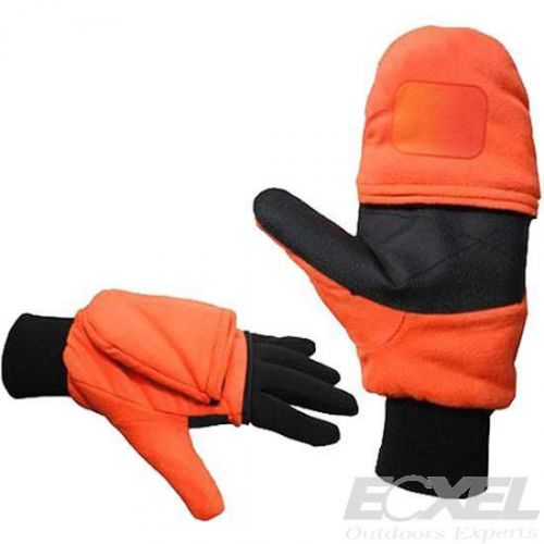 Heatmax #mbz-2 hothands, mittens_orange sensitive fleece + 2 hand warmers l/xl for sale