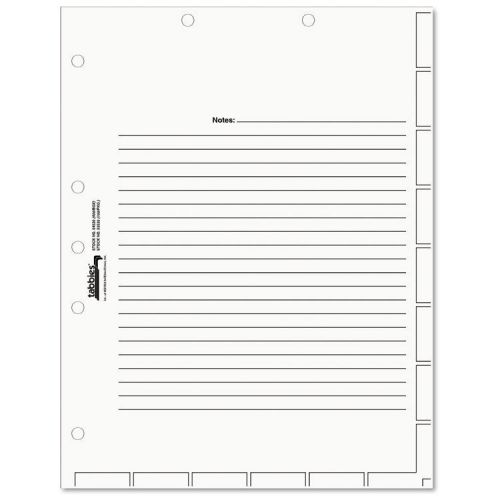 Medical chart index divider sheets, 8-1/2 x 11, white, 400/box for sale
