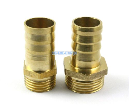 5 brass male 3/4&#034; bsp x 19mm barb hose tail fitting fuel air gas hose connector for sale