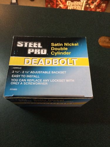 Steel Pro Double Cylinder Deadbolt Satin Nickel