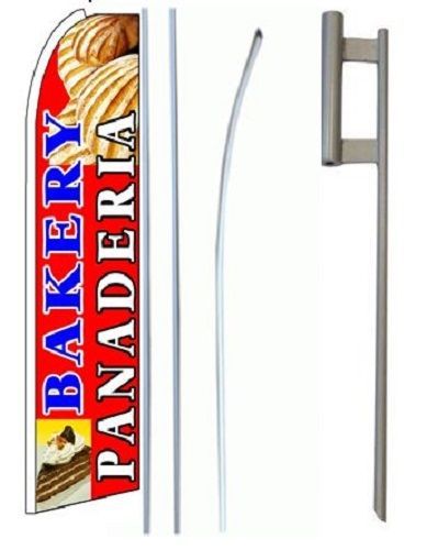 Bakery Panderia King Size  Swooper Flag Sign  W/Complete Set