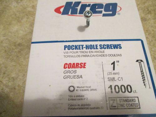 1000 ct. Kregg Pocket Hole Screws 1&#034; Coarse #2 Square Drive