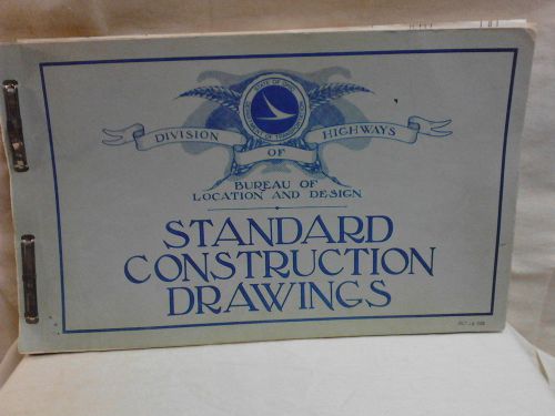Architect standard construction drawings book ohio dept. transportation c1980 for sale