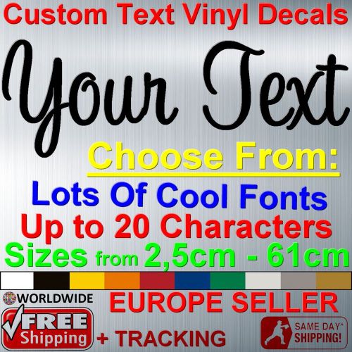 Personalized CUSTOM TEXT Name XXL Large size Vinyl Decal Sticker Car Laptop Wall
