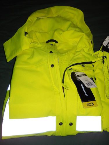 Carhart high-visibility waterproof pants and jacket new with tags for sale