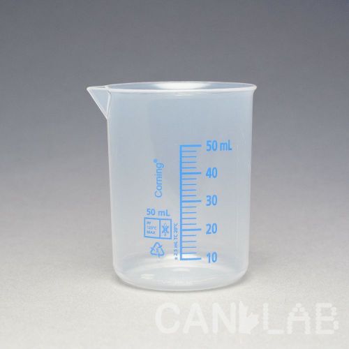 Corning 50mL Polypropylene Low-Form Beaker  No.1000P-50 (NEW) [CL421-432]