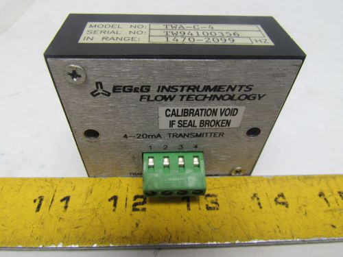 EG&amp;G TWA-C-4 Transmitter 1470-2099 Hz Range 4-20mA