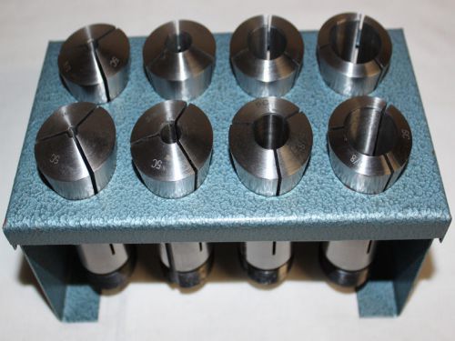 8 Piece 5C Collet Set and Stand: NEW
