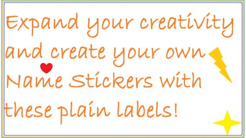 White Plain Name Labels Sticky Stickers Blank Self Adhesive Price Tags Stick on