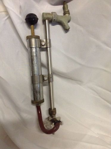 Vintage hoff stevens keg barrel hand pump hose beer tap dispenser knob coupler for sale