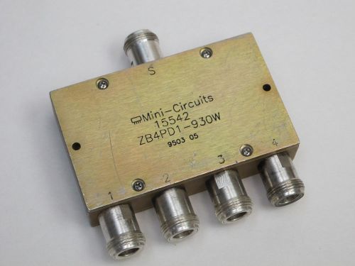 MINI-CIRCUITS ZB4PD1-930W 4 WAY POWER SPLITTER / COMBINER 50 OHMS 725-1050Mhz N