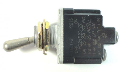 SWITCH TOGGLE Mil-Spec MS24523-22 OFF-ON 15-AMP - MICRO-SWITCH 1TL1-2 - *UNUSED*