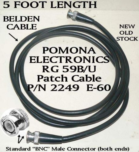 NEW RG59 POMONA ELECTRONICS #2249 BNC to BNC PATCH CABLE HEATHKIT EICO SENCORE