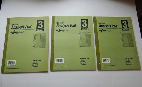 3 EYE-EASE ANALYSIS PADS 3 Column by DENNLSON NATIONAL, No. 35-603, NEW